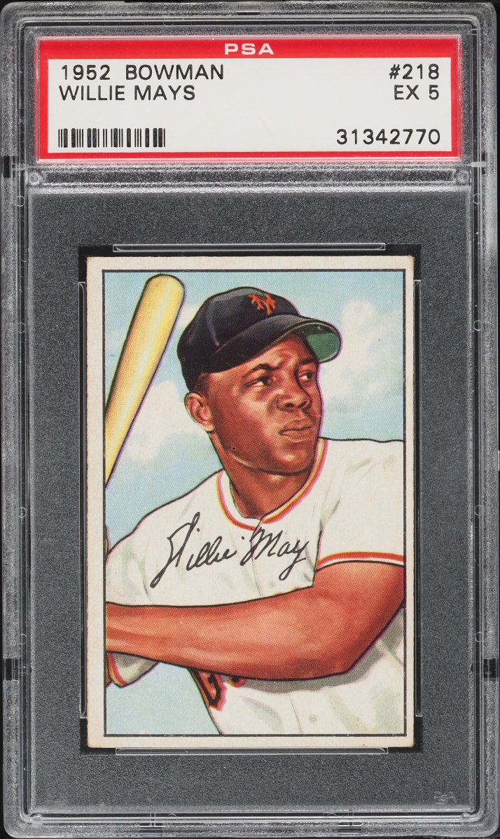 1952 Bowman Willie Mays #218 PSA 5 EX