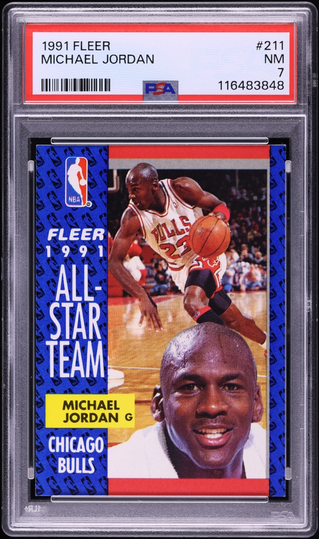 1991 Fleer Basketball Michael Jordan #211 PSA 7 NRMT