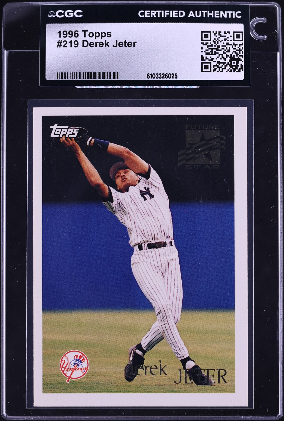 1996 Topps Derek Jeter ROOKIE #219 CGC AUTH