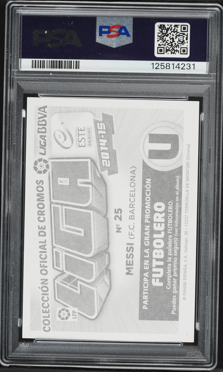 2014 Panini Colecciones Este Liga BBVA Lionel Messi #25 PSA 10 GEM MINT
