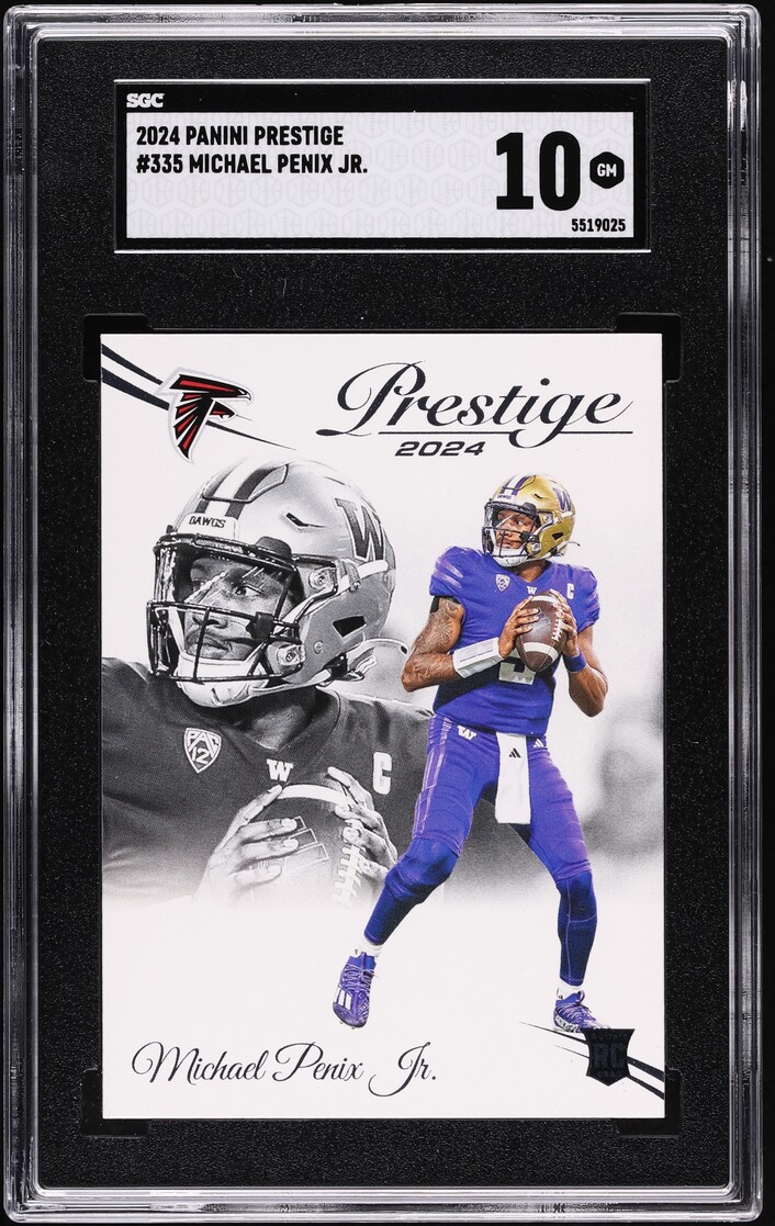 2024 Panini Prestige Michael Penix Jr. ROOKIE #335 SGC 10 GEM MINT