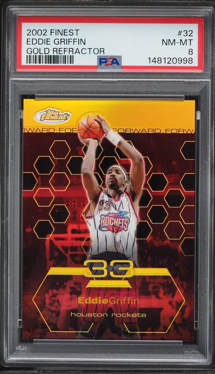 2002 Finest Gold Refractor Eddie Griffin /25 #32 PSA 8 NM-MT