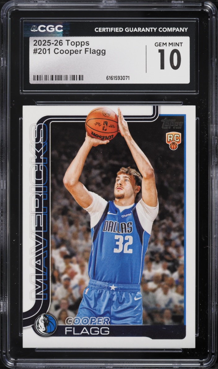 2025 Topps Basketball Cooper Flagg ROOKIE #201 CGC 10 GEM MINT