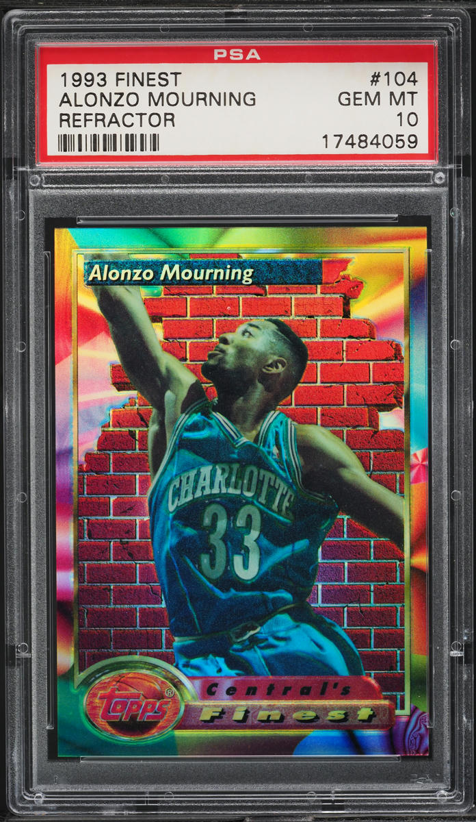 1993 Finest Refractor Alonzo Mourning #104 PSA 10 GEM MINT