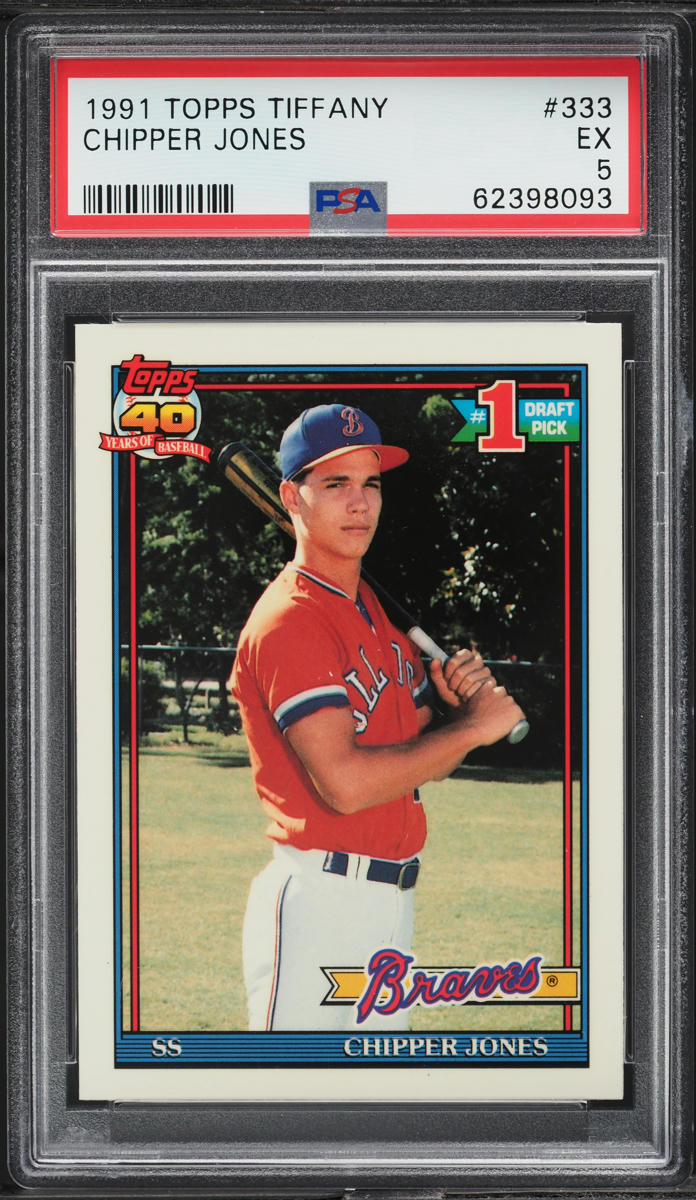 1991 Topps Tiffany Chipper Jones ROOKIE #333 PSA 5 EX