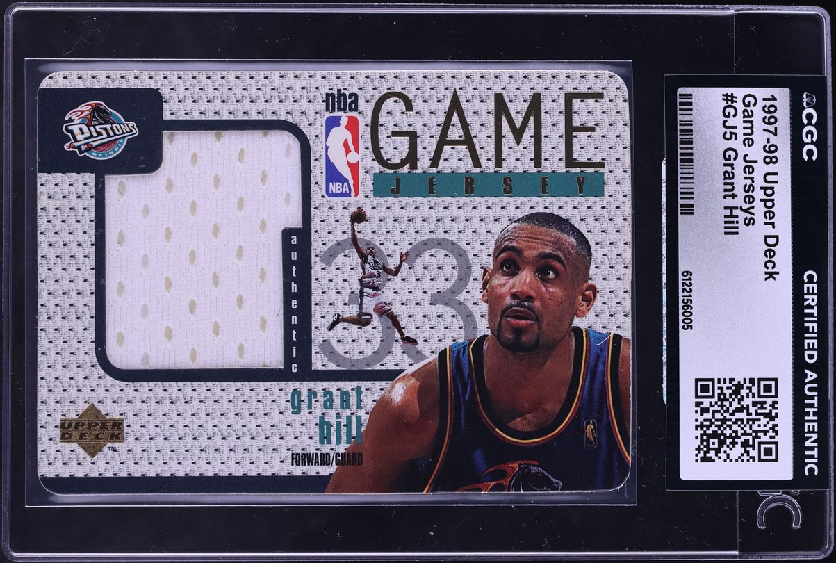 1997 Upper Deck Game Jerseys Grant Hill PATCH #GJ5 CGC AUTH - Photo 1