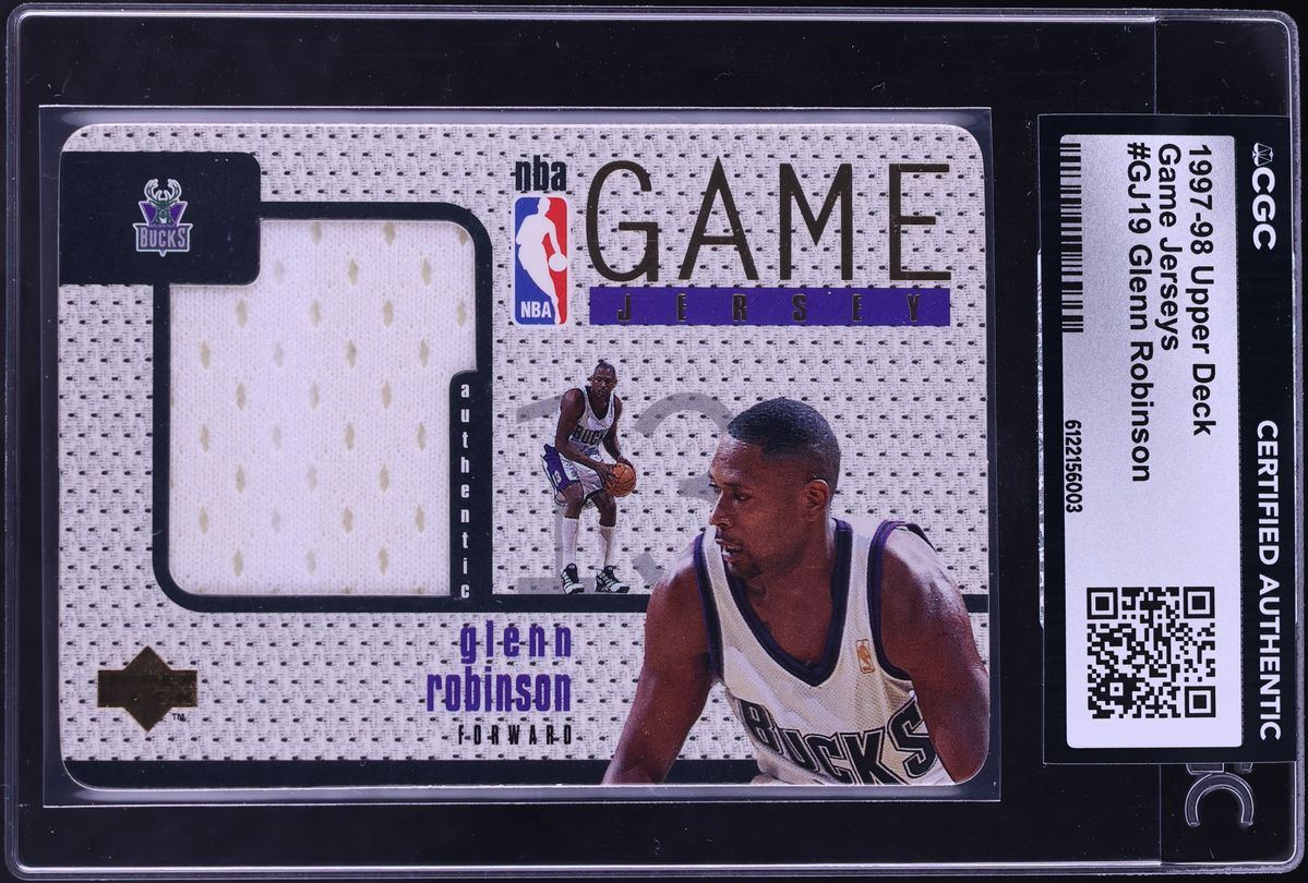 1997 Upper Deck Game Jerseys Glenn Robinson PATCH #GJ19 CGC AUTH - Photo 1