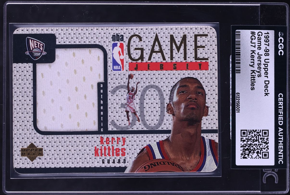 1997 Upper Deck Game Jersey Kerry Kittles PATCH #GJ7 CGC AUTH - Photo 1