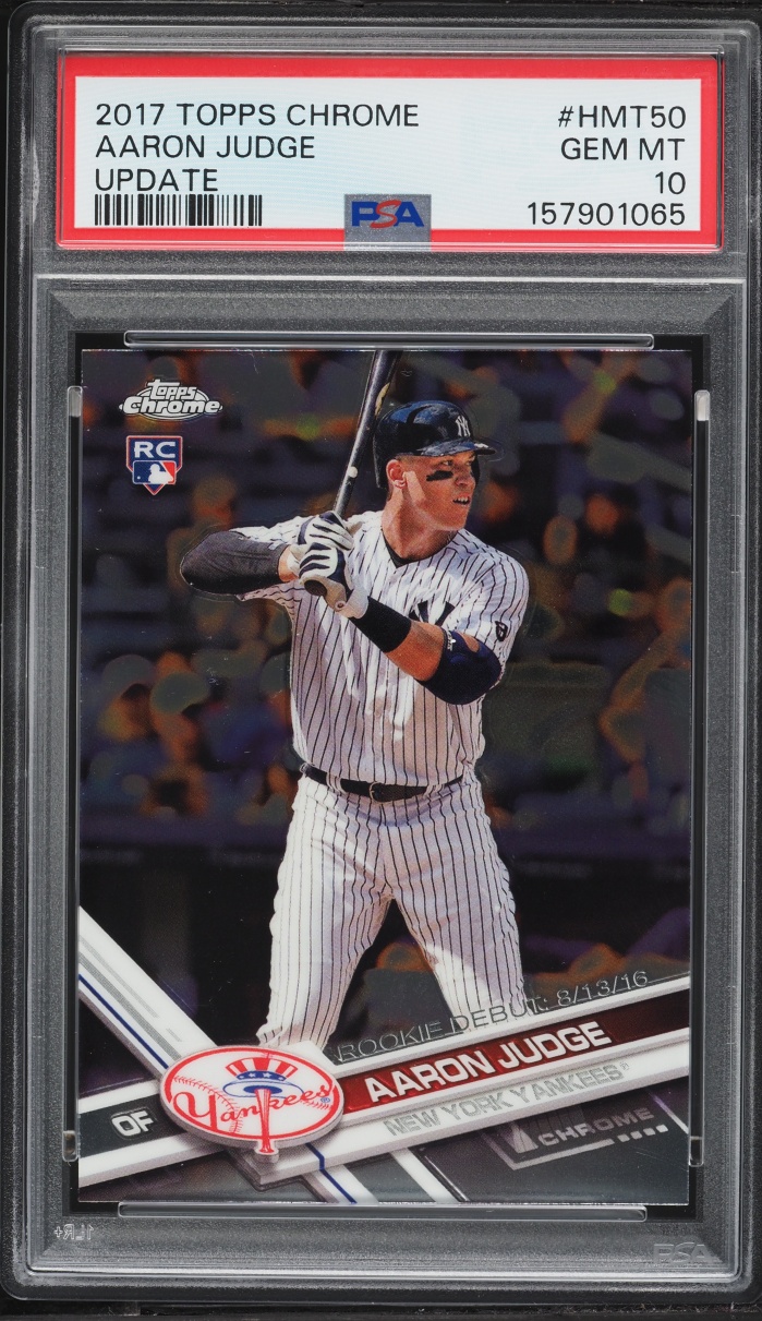 2017 Topps Chrome Update Aaron Judge ROOKIE #HMT50 PSA 10 GEM MINT