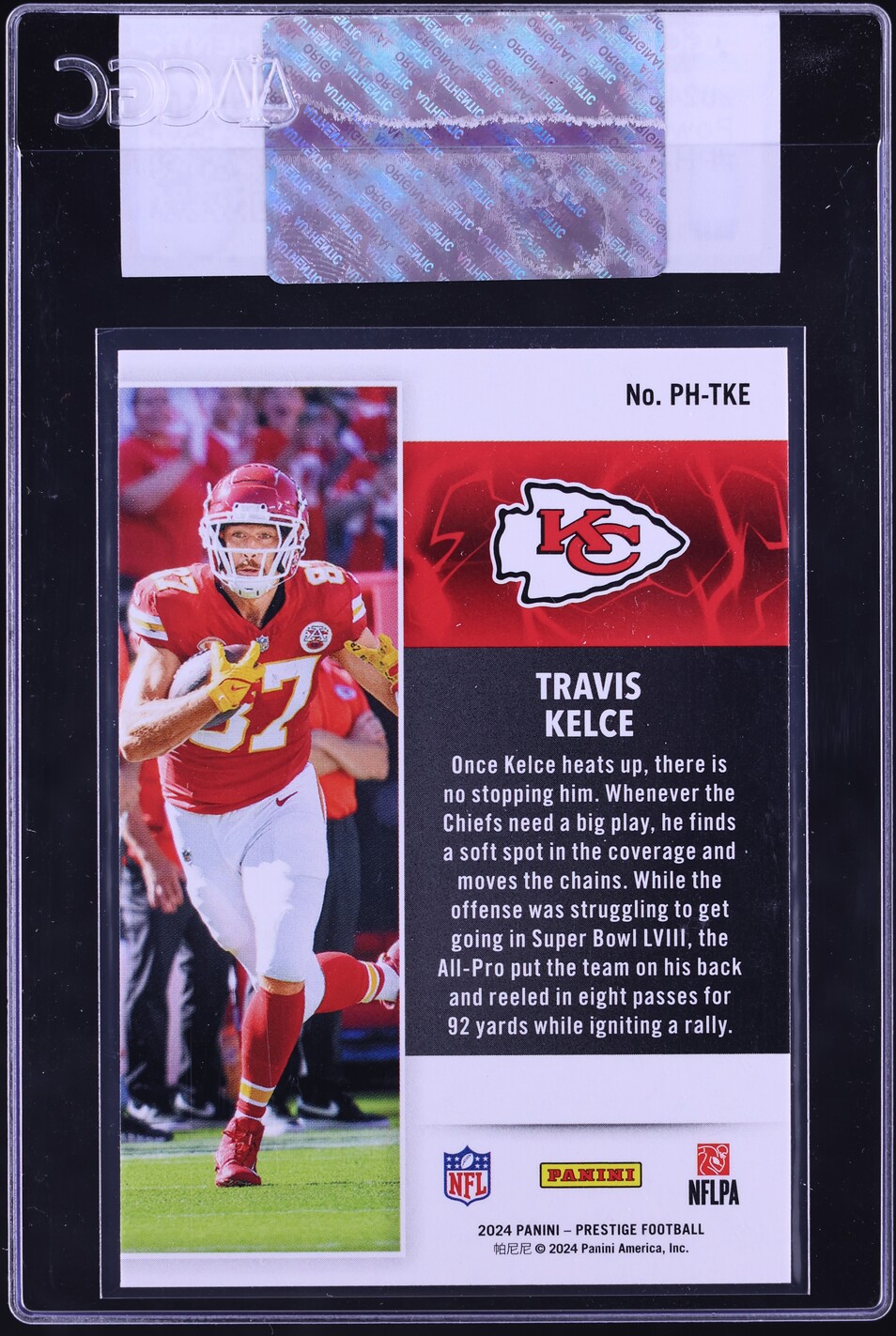 2024 Panini Prestige Power House Travis Kelce #PH-TKE CGC AUTH