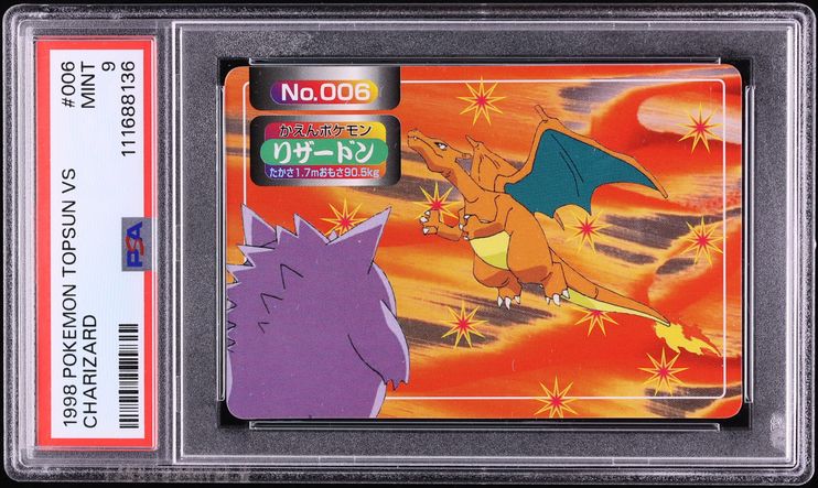 1998 Pokemon Japanese Topsun Vs Charizard #6 PSA 9 MINT
