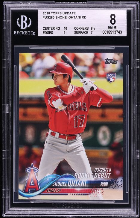 2018 Topps Update Shohei Ohtani ROOKIE #US285 BGS 8 NM-MT