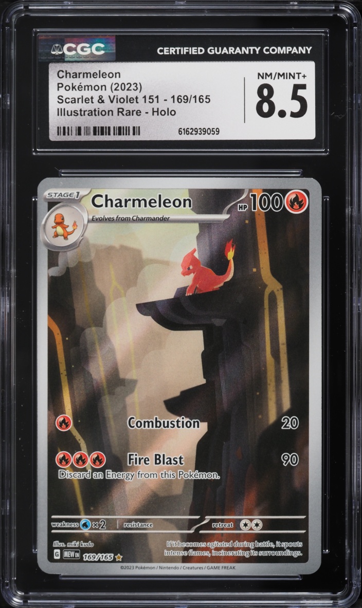 2023 Pokemon Scarlet & Violet 151 IR Charmeleon #169 CGC 8.5 NM-MT+