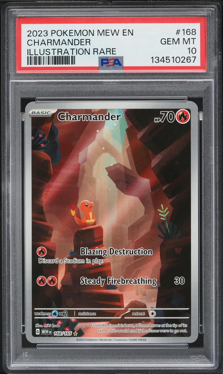 2023 Pokemon Scarlet & Violet 151 IR Charmander #168 PSA 10 GEM MINT
