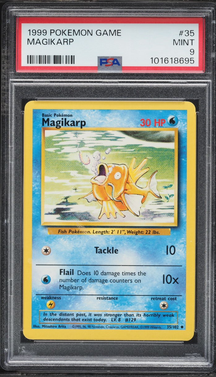 1999 Pokemon Base Set Magikarp #35 PSA 9 MINT