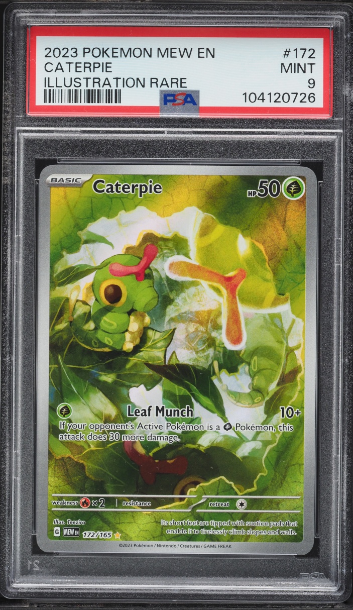 2023 Pokemon Scarlet & Violet 151 IR Caterpie #172 PSA 9 MINT