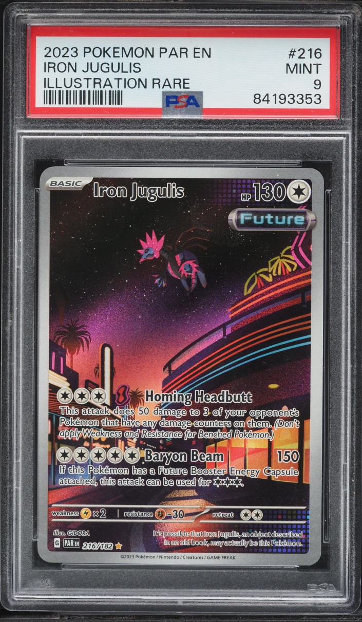 2023 Pokemon Scarlet & Violet Paradox Rift IR Iron Jugulis #216 PSA 9 MINT