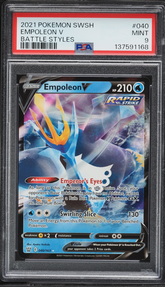 2021 Pokemon Sword & Shield Battle Styles Empoleon V #40 PSA 9 MINT