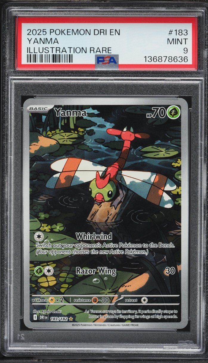 2025 Pokemon Scarlet & Violet Destined Rivals IR Yanma #183 PSA 9 MINT