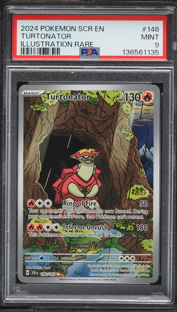 2024 Pokemon Scarlet & Violet Stellar Crown IR Turtonator #146 PSA 9 MINT