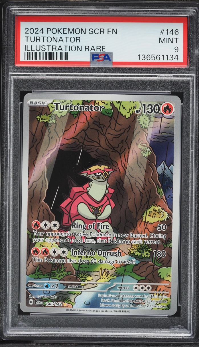 2024 Pokemon Scarlet & Violet Stellar Crown IR Turtonator #146 PSA 9 MINT