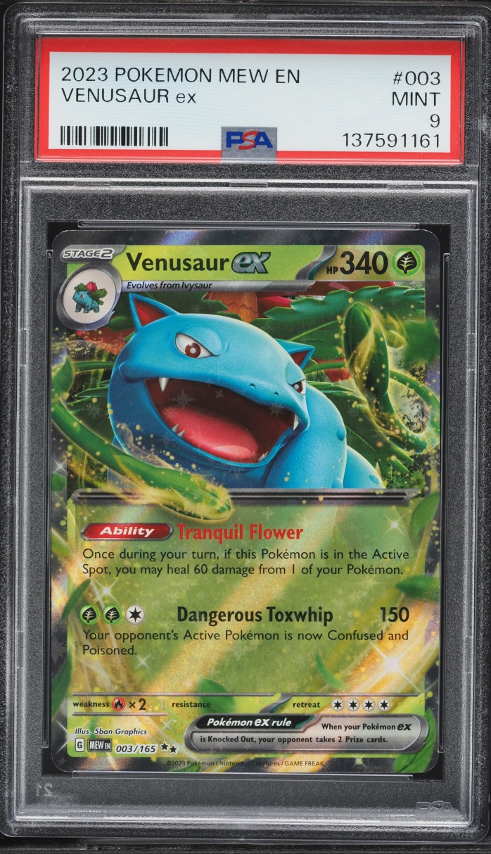 2023 Pokemon Scarlet & Violet 151 Holo Venusaur ex #3 PSA 9 MINT