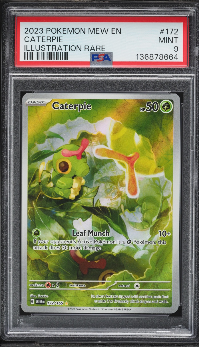 2023 Pokemon Scarlet & Violet 151 IR Caterpie #172 PSA 9 MINT