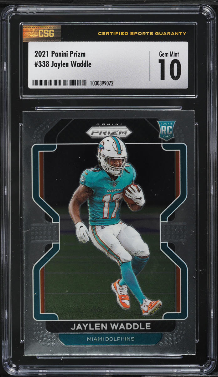 2021 Panini Prizm Jaylen Waddle ROOKIE #338 CSG 10 GEM MINT