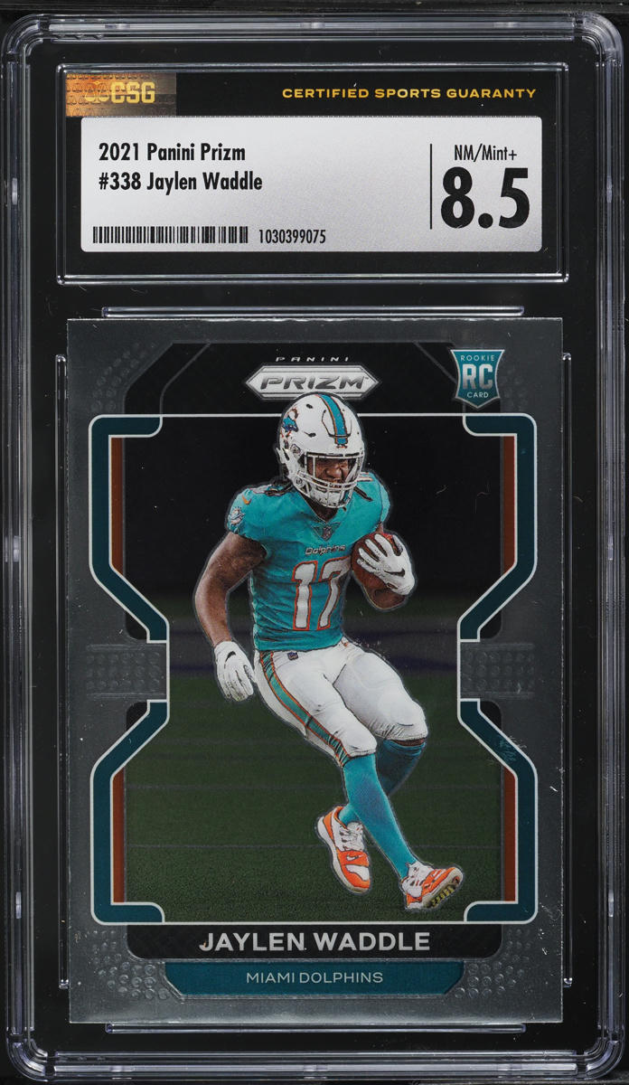 2021 Panini Prizm Jaylen Waddle ROOKIE #338 CSG 8.5 NM-MT+