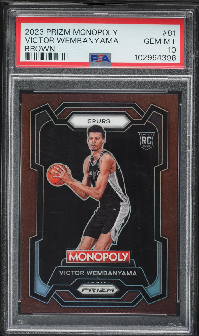 2023 Panini Prizm Monopoly Brown Victor Wembanyama ROOKIE /249 #81 PSA 10 GEM MINT