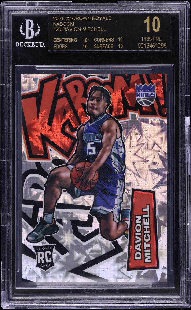 2021 Crown Royale Kaboom Davion Mitchell ROOKIE #20 BGS 10 BLACK LABEL
