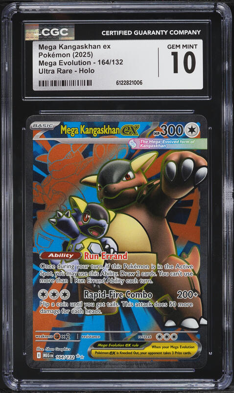 2025 Pokemon Mega Evolution Full Art Mega Kangaskhan ex #164 CGC