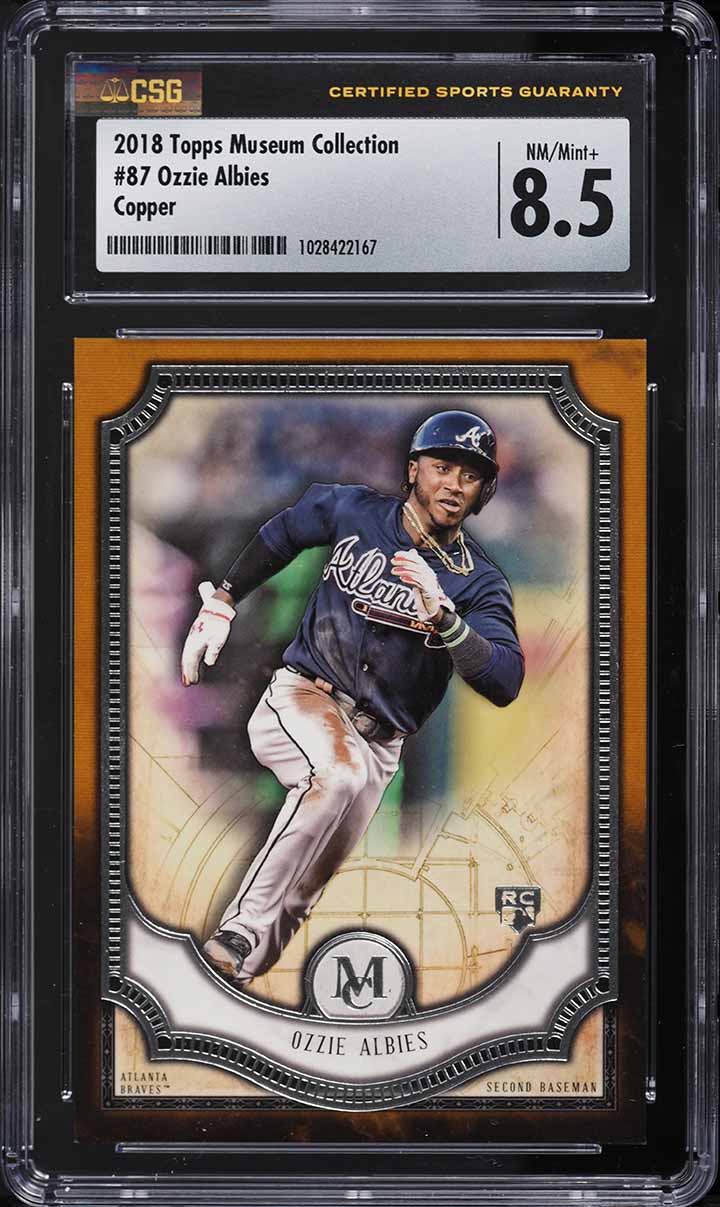 2018 Topps Museum Collection Copper Ozzie Albies ROOKIE #87 CSG 8.5 NM-MT+