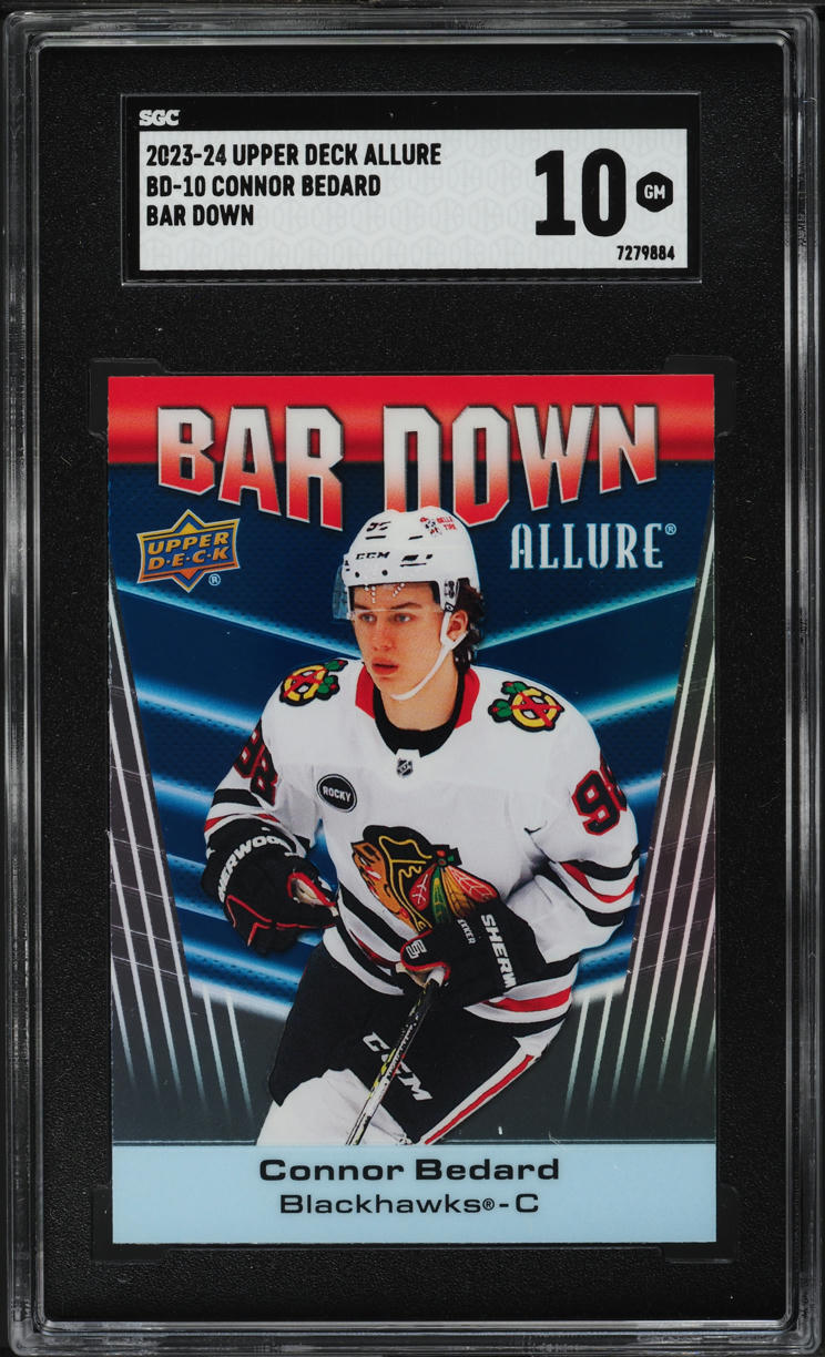 2023 Upper Deck Allure Bar Down Connor Bedard ROOKIE #BD-10 SGC 10 GEM MINT