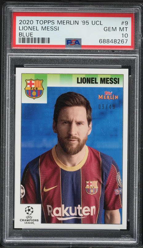 2007 Futera World Football Lionel Messi #165 PSA 7 NRMT on