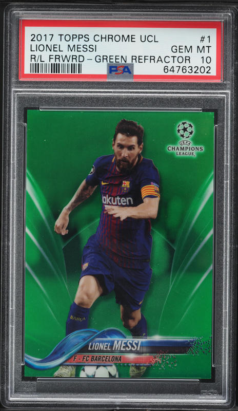 2007 Futera World Football Lionel Messi #165 PSA 7 NRMT on