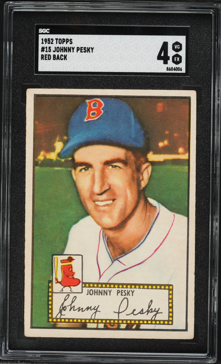1952 Topps Johnny Pesky #15 SGC 4 VGEX