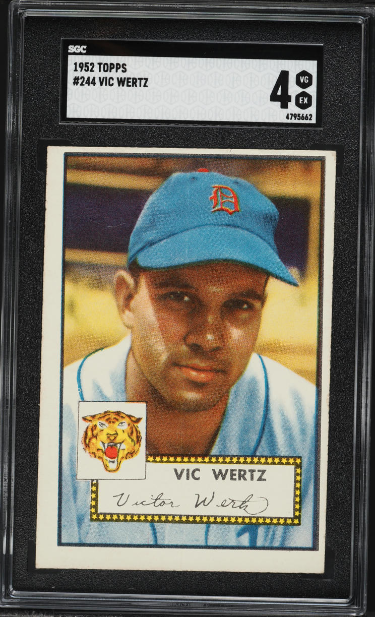 1952 Topps Vic Wertz #244 SGC 4 VGEX