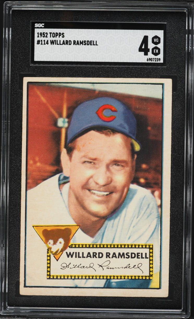 1952 Topps Willard Ramsdell #114 SGC 4 VGEX
