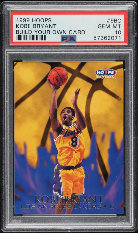 1999 Skybox Apex Cutting Edge Warp Tek Kobe Bryant /25 #5 BGS 9