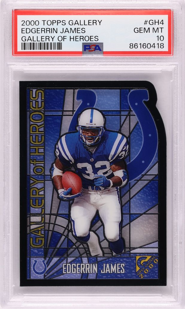 2000 Topps Gallery Gallery Of Heroes Edgerrin James #GH4 PSA 10 GEM MINT