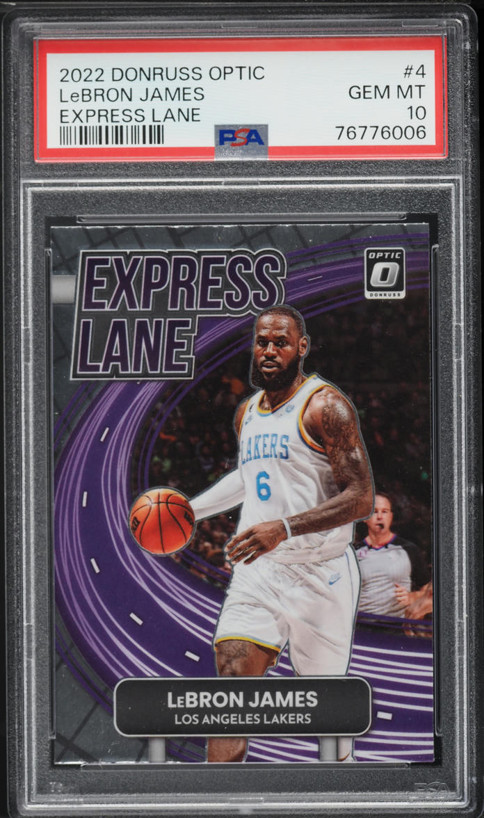 2022 Donruss Optic Express Lane LeBron James #4 PSA 10 GEM MINT