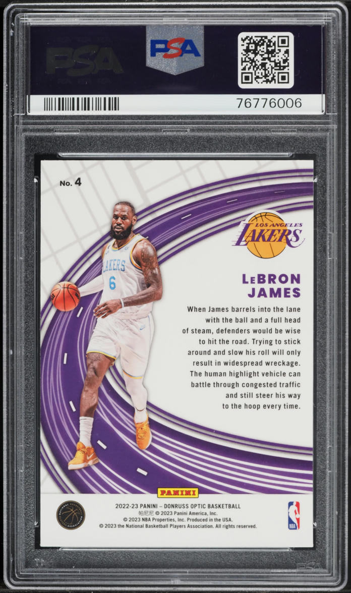 2022 Donruss Optic Express Lane LeBron James #4 PSA 10 GEM MINT