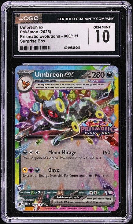 2024 ポケモン SV Umbreon #092 GEM MT 10 2024 Pokemon Japanese SV Terastal Fest ex Umbreon ex #93 PSA