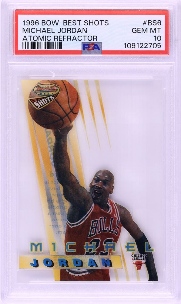 1996 Bowman's Best Shots Atomic Refractor Michael Jordan #BS6 PSA 10 GEM MINT