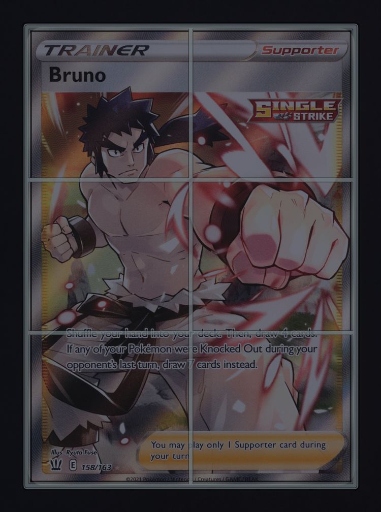2021 Pokemon Sword & Shield Battle Styles Full Art Bruno #158 MBA AUTH