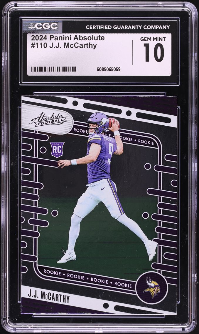 2024 Absolute Football J.J. McCarthy ROOKIE #110 CGC 10 GEM MINT