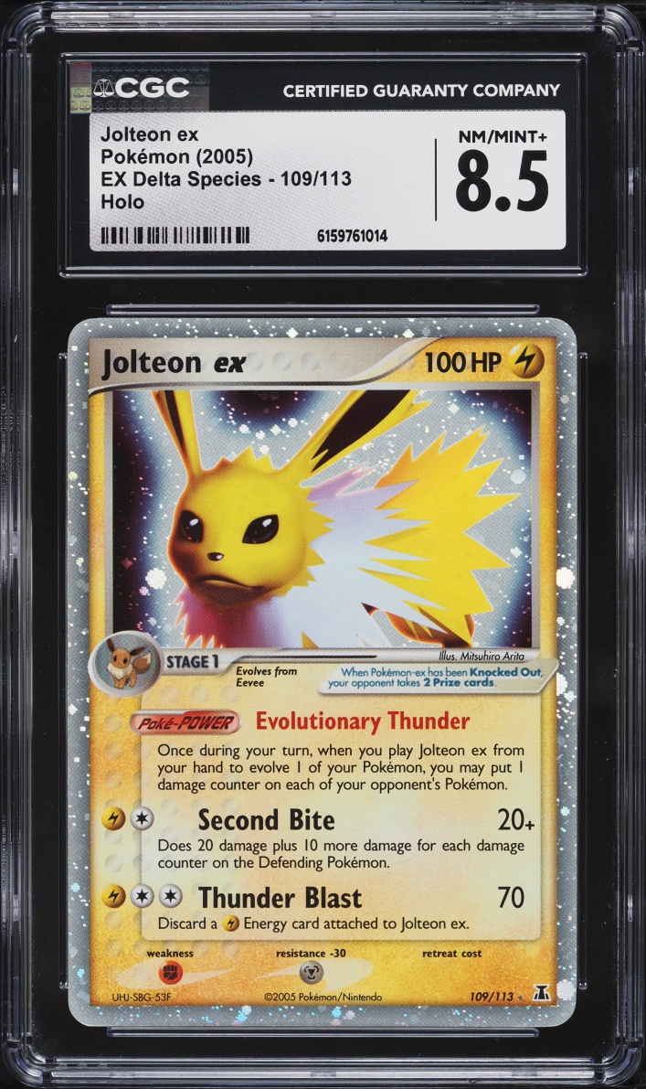 2005 Pokemon EX Delta Species Holo Jolteon ex #109 CGC 8.5 NM-MT+