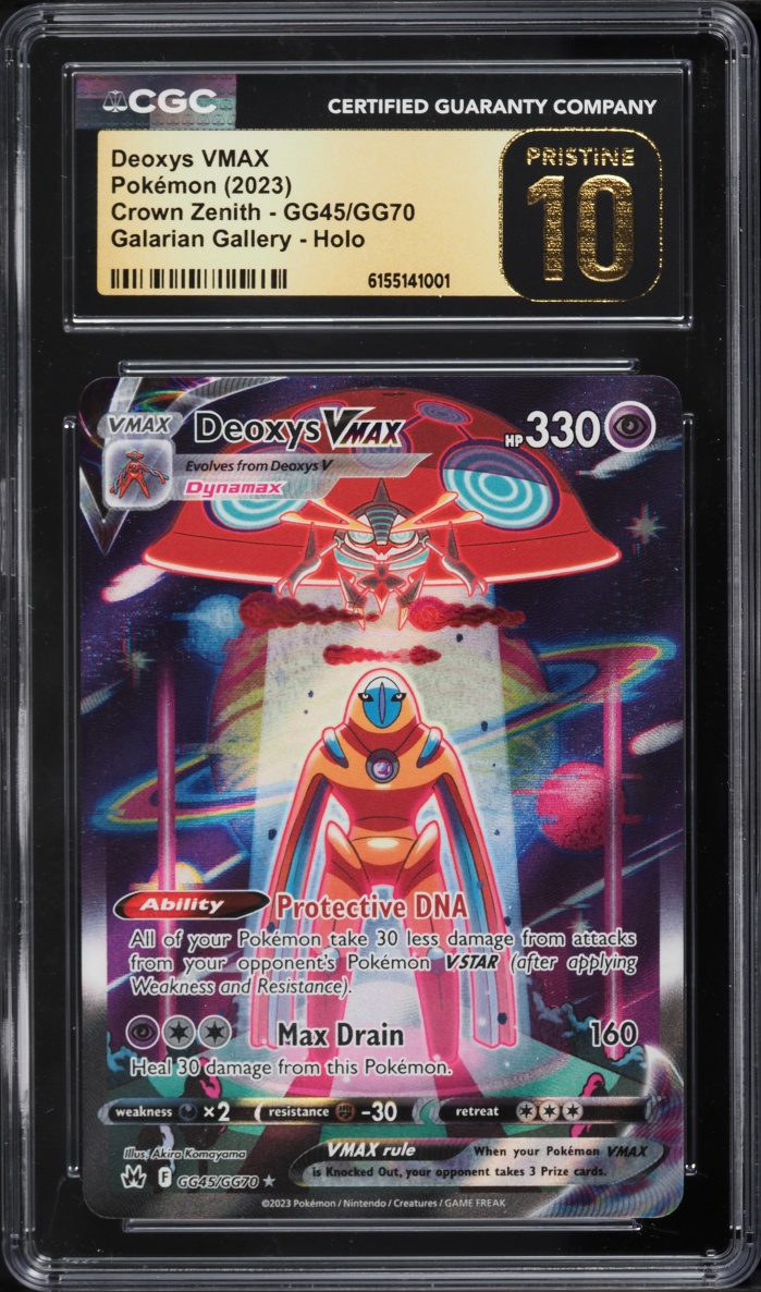 2023 Pokemon Sword & Shield Crown Zenith Alt Art Deoxys VMAX #GG45 CGC 10 PRISTINE