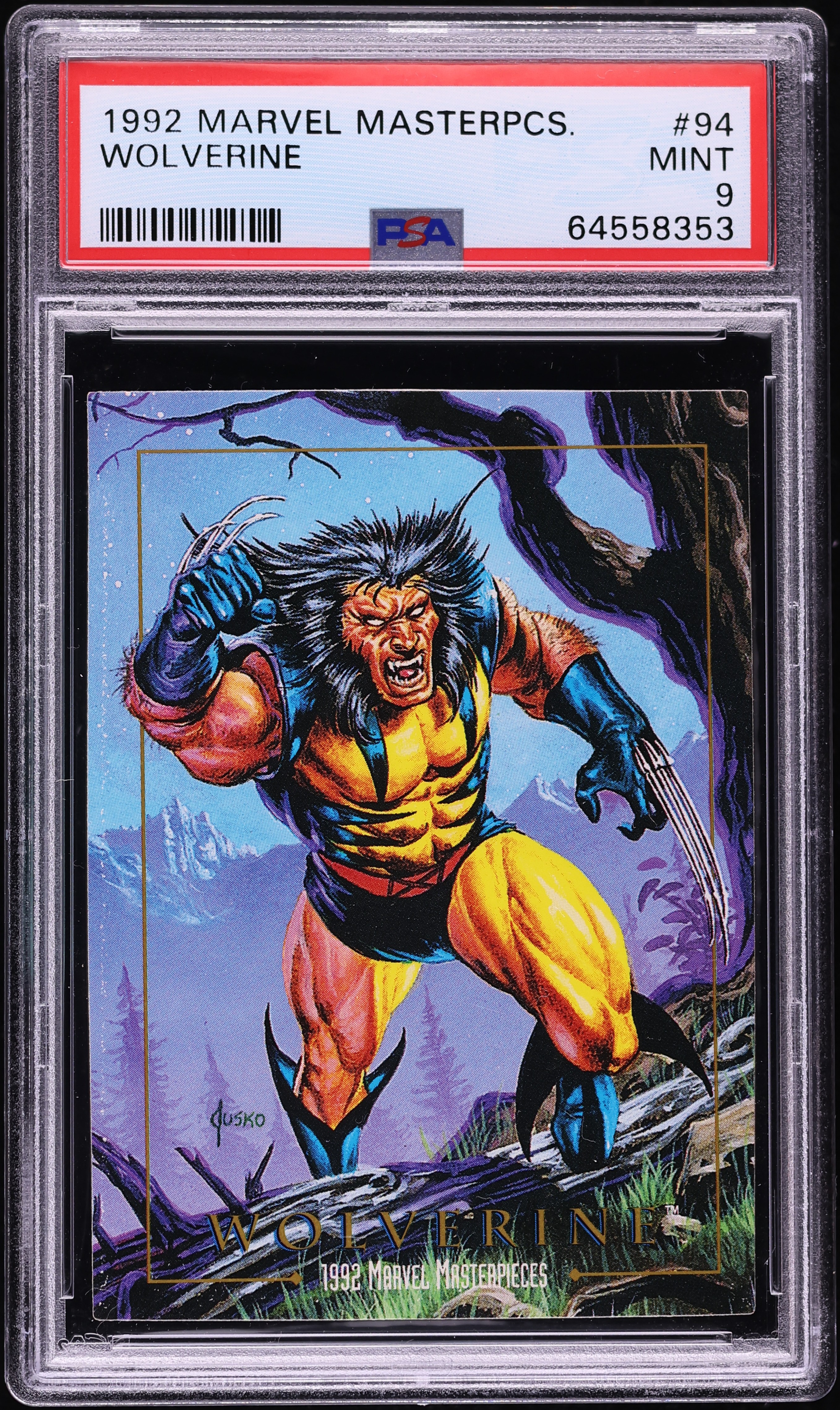 1992 Skybox Marvel Masterpieces Wolverine #94 PSA 9 MINT